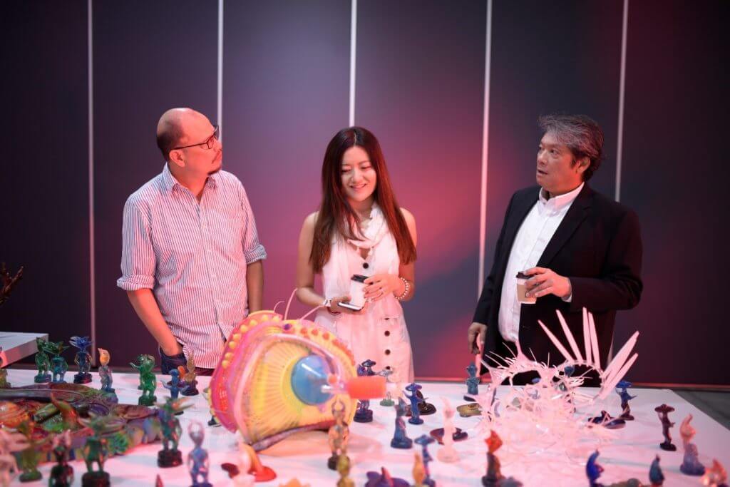 David Lim with partners at the Leeroy New artwork display room at the Metamorphosis